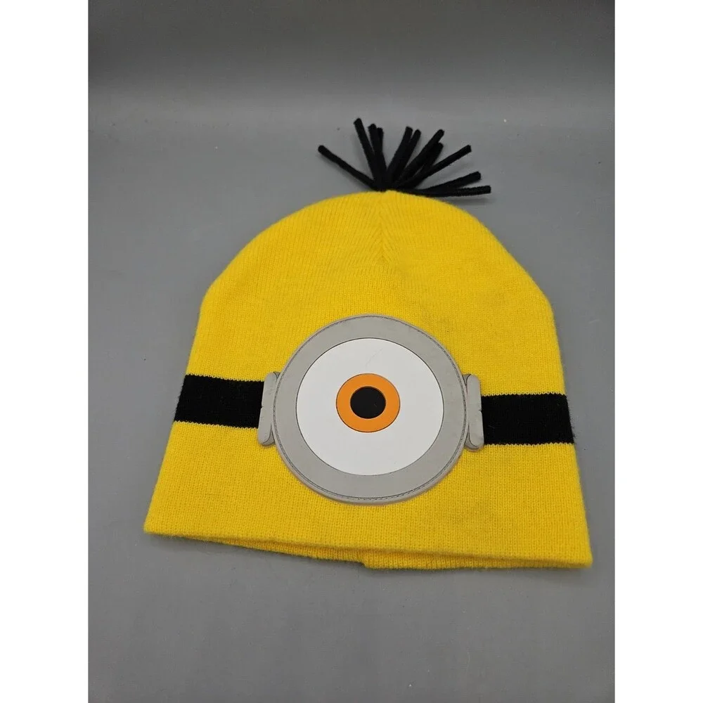 Beanie Hat Minions Dispicable Me Spirit Costume Winter Cap Yellow Stuart